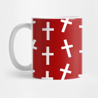 Christian cross Jesus red Easter pattern Mug